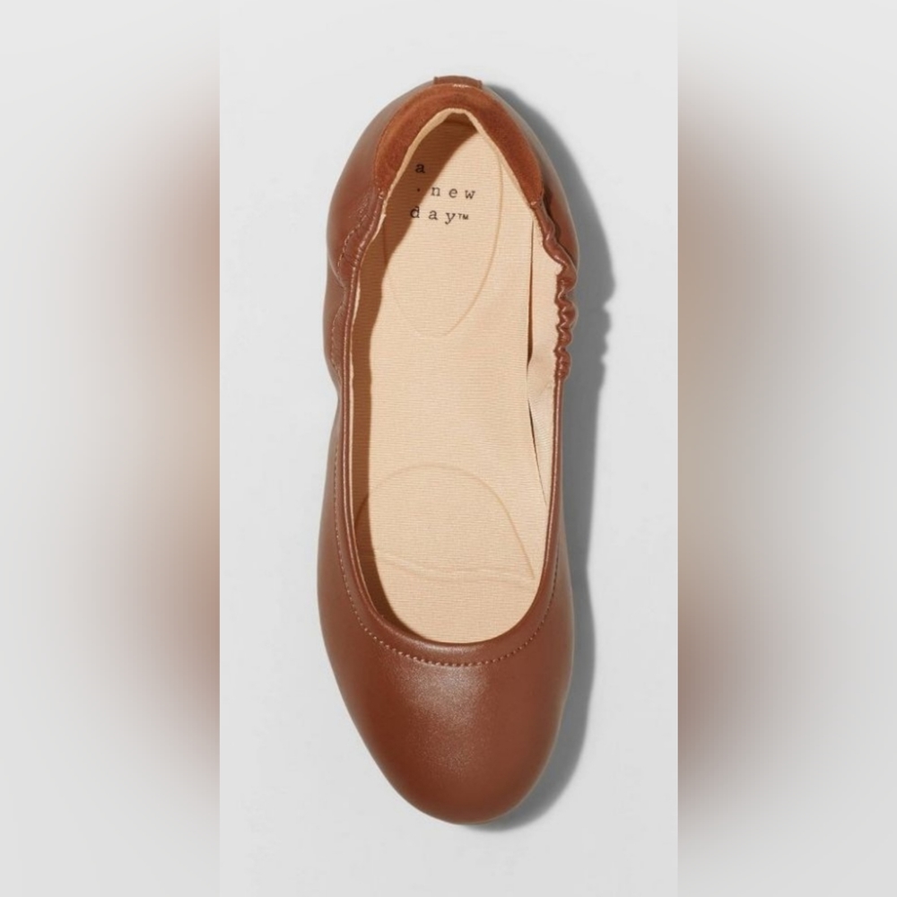 A New Day Women's Meredith Ballet Flats, Cognac - Picture 3 of 7
